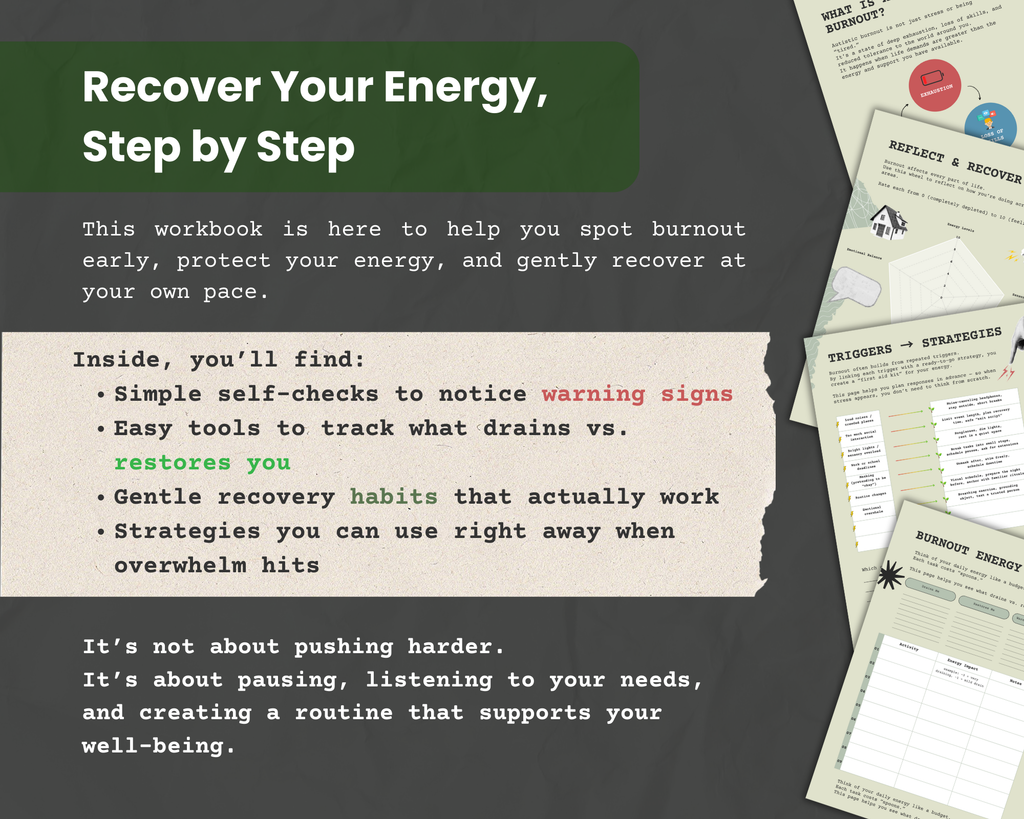 Autistic Burnout Recovery Workbook